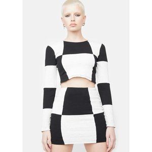 Chill Retro Visions Colorblock Skirt Set